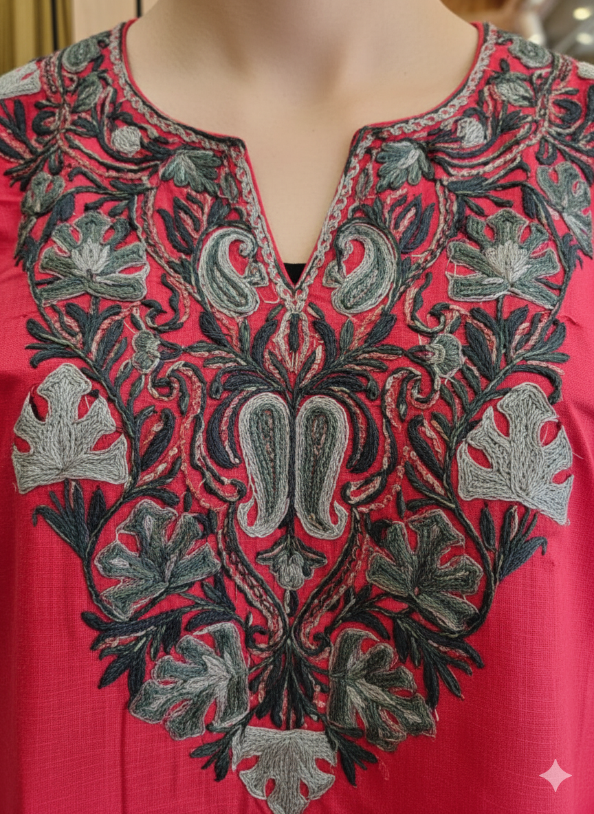 Coral Rose (carrot pink) Coord Set (Kurti with Pants) | Everyday Ease