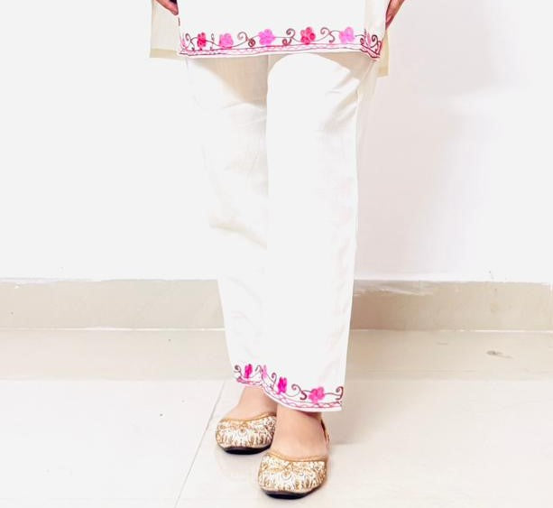 Soothing White Coord Set (Kurti with Pants) | Everyday Ease